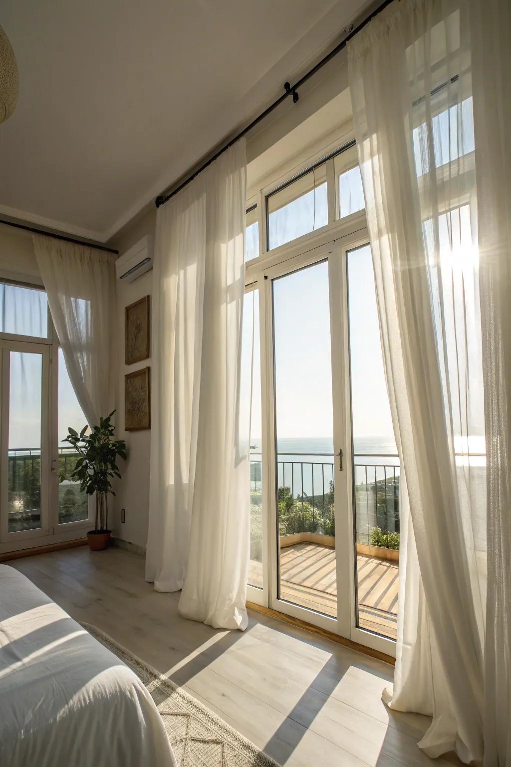 Sunlight revitalizes a small apartment, turning it into a bright, open retreat.