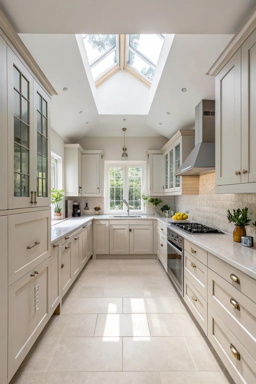 Tall cabinets expand storage while enhancing the feel of spaciousness.