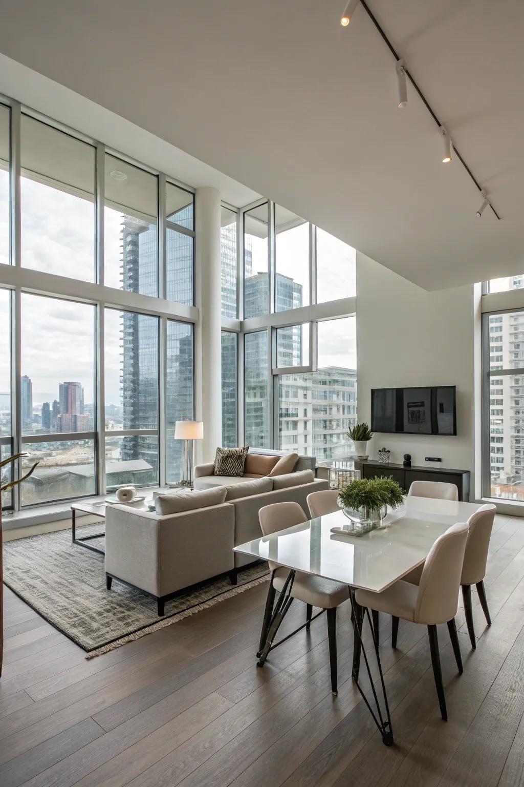 Open layouts enhance the distribution of light, creating a pleasant atmosphere.