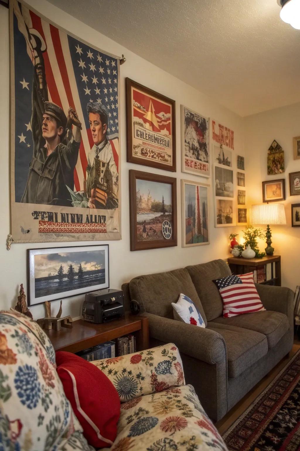 With classic posters from the 1940s, you can easily cultivate a nostalgic ambiance.