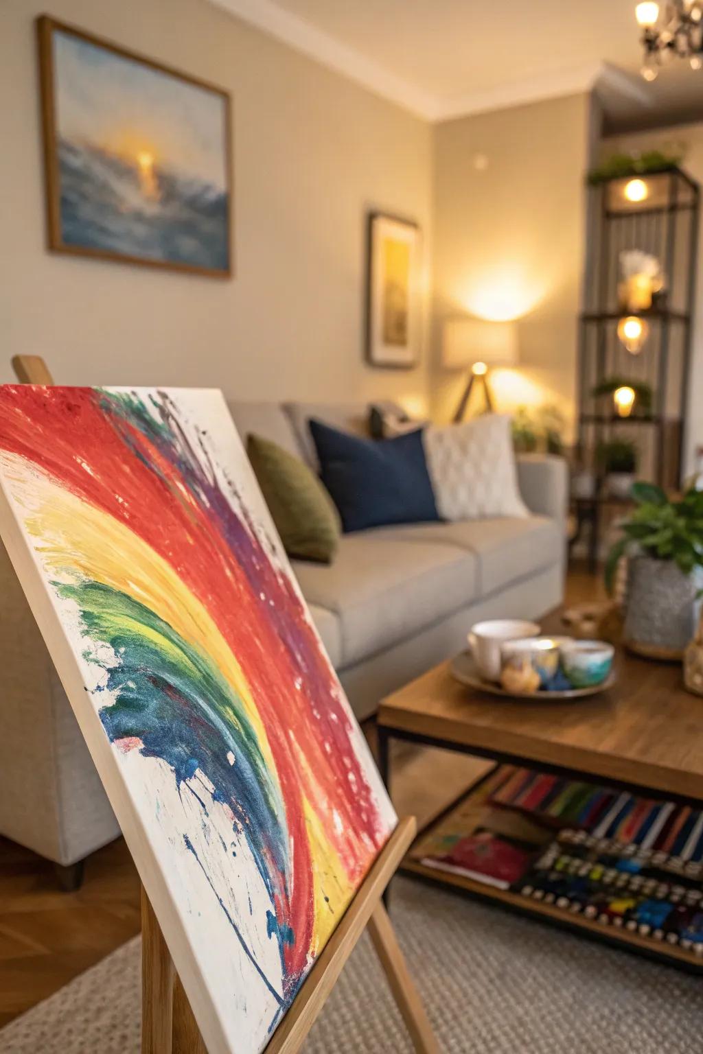 Striking strokes infuse a sense of movement into any setting.