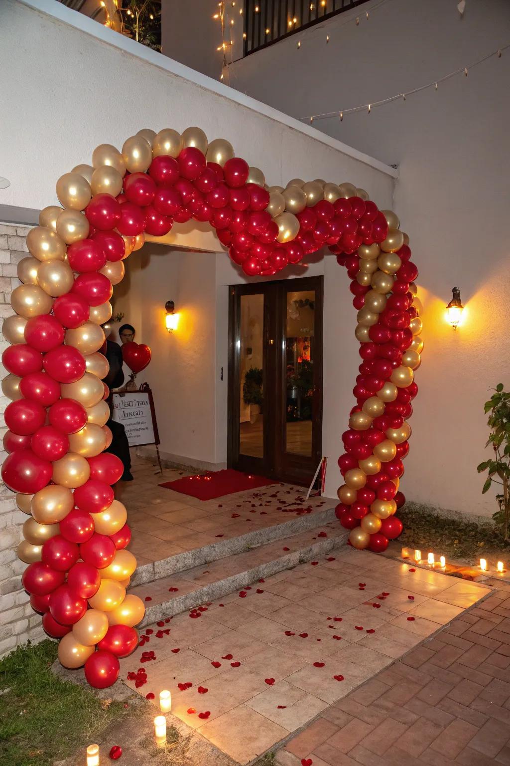 Welcome loved ones with a breathtaking balloon arch.