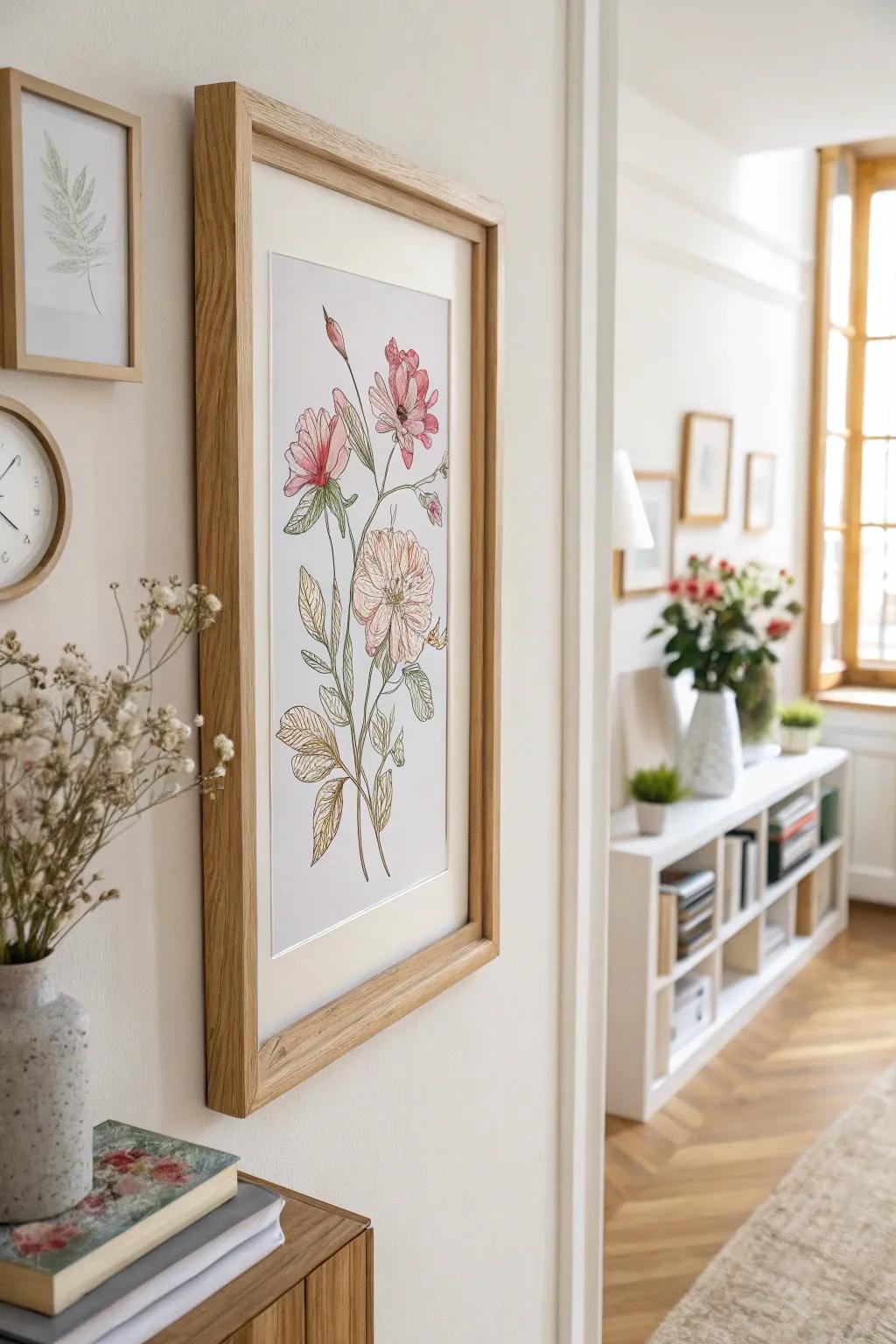 Botanical sketches bring nature's beauty into your living space