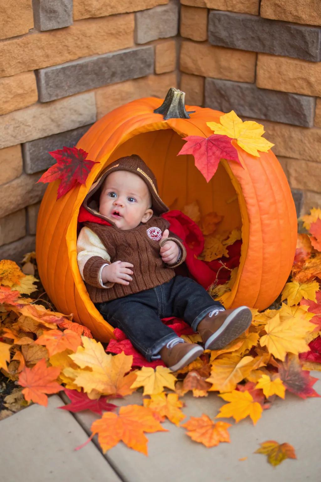 Craft timeless memories with your baby nestled in a gourd.