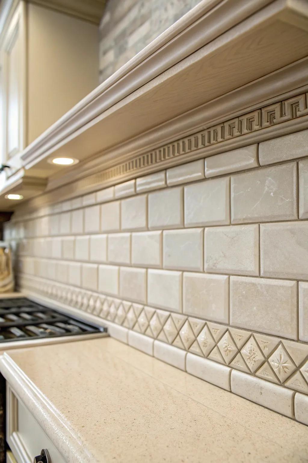 Classic sophistication using a rounded edge finish.