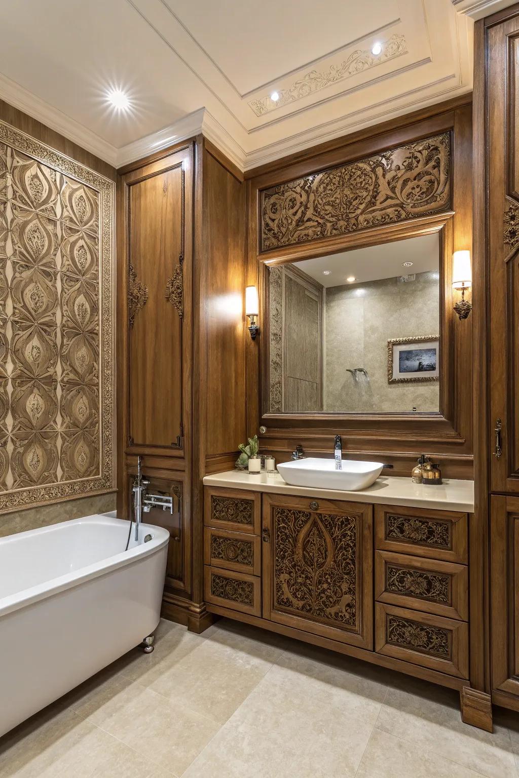 Classic wall paneling adds character and sophistication.