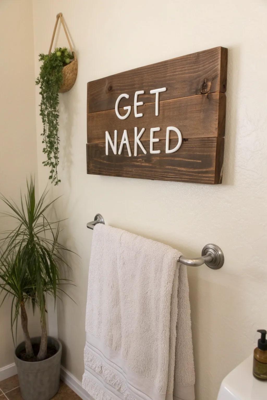 With witty markers, bring laughter into your bathroom.