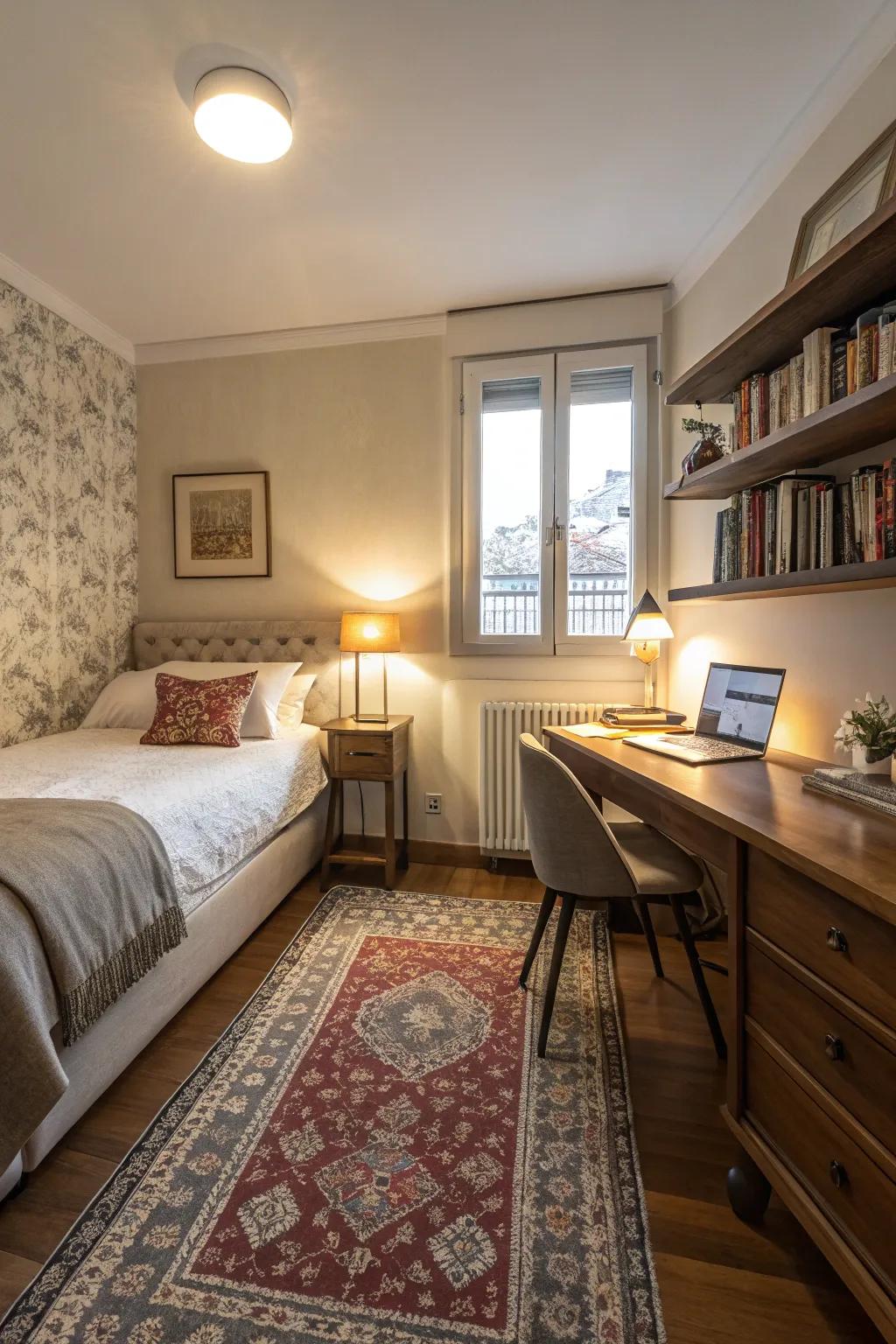 Maintain balance by carefully zoning your bedroom.