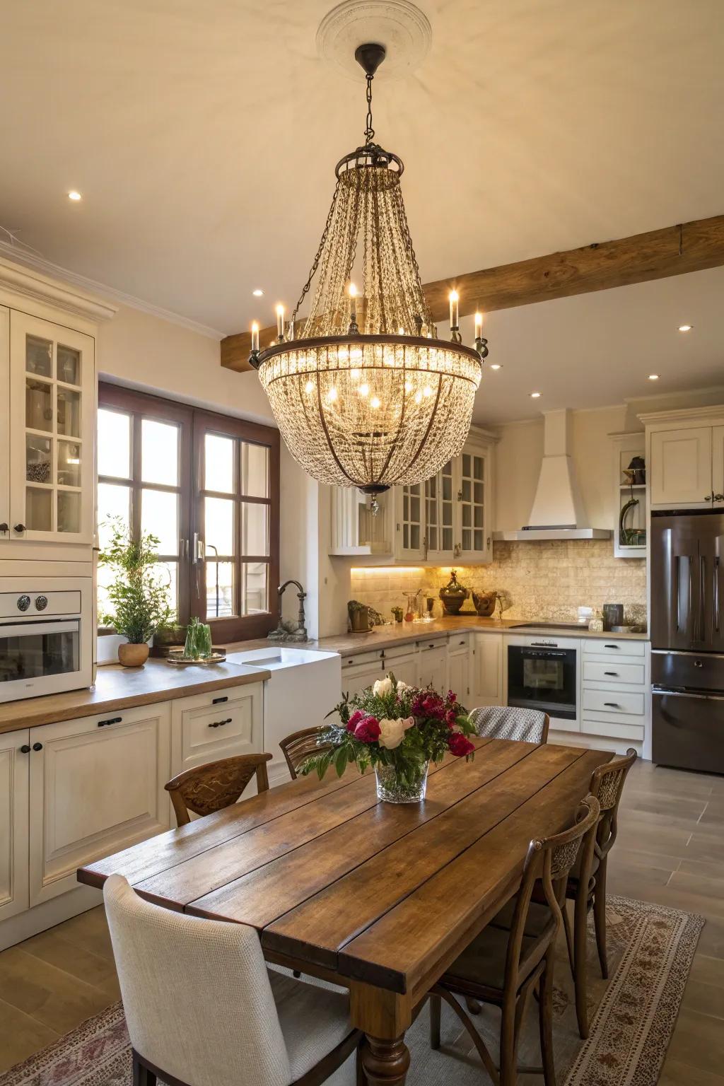Elevate the style of your dining space with a stunning luminaire.