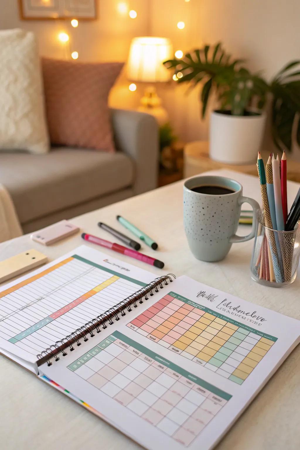 Vibrant financial trackers that transform bill-paying into a less daunting task.