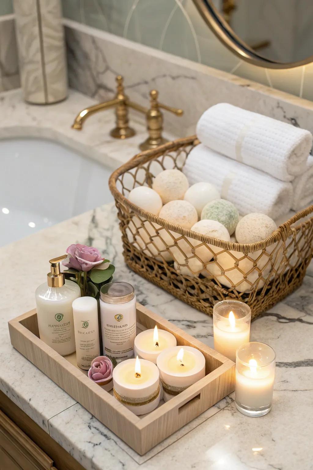 Relax using this decadent spa day gift collection.
