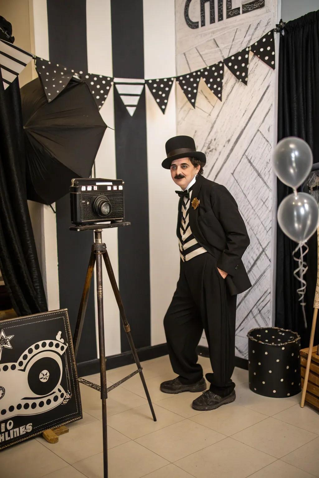 Bring the silent film era to life with a Charlie Chaplin inspired Halloween costume.