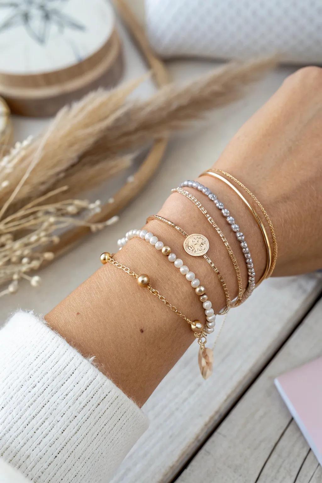 Transform your look by harmonizing metallic shades, where elegance meets effortless chic.