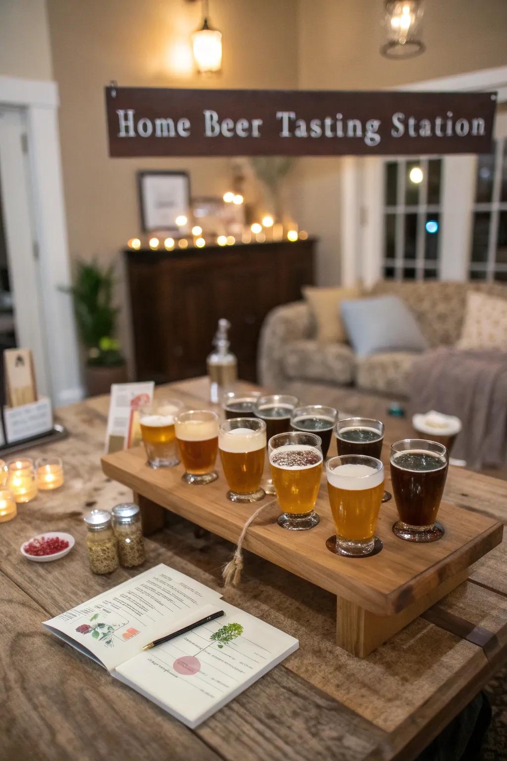 A welcoming brewery sampling spot ready for guests to explore.