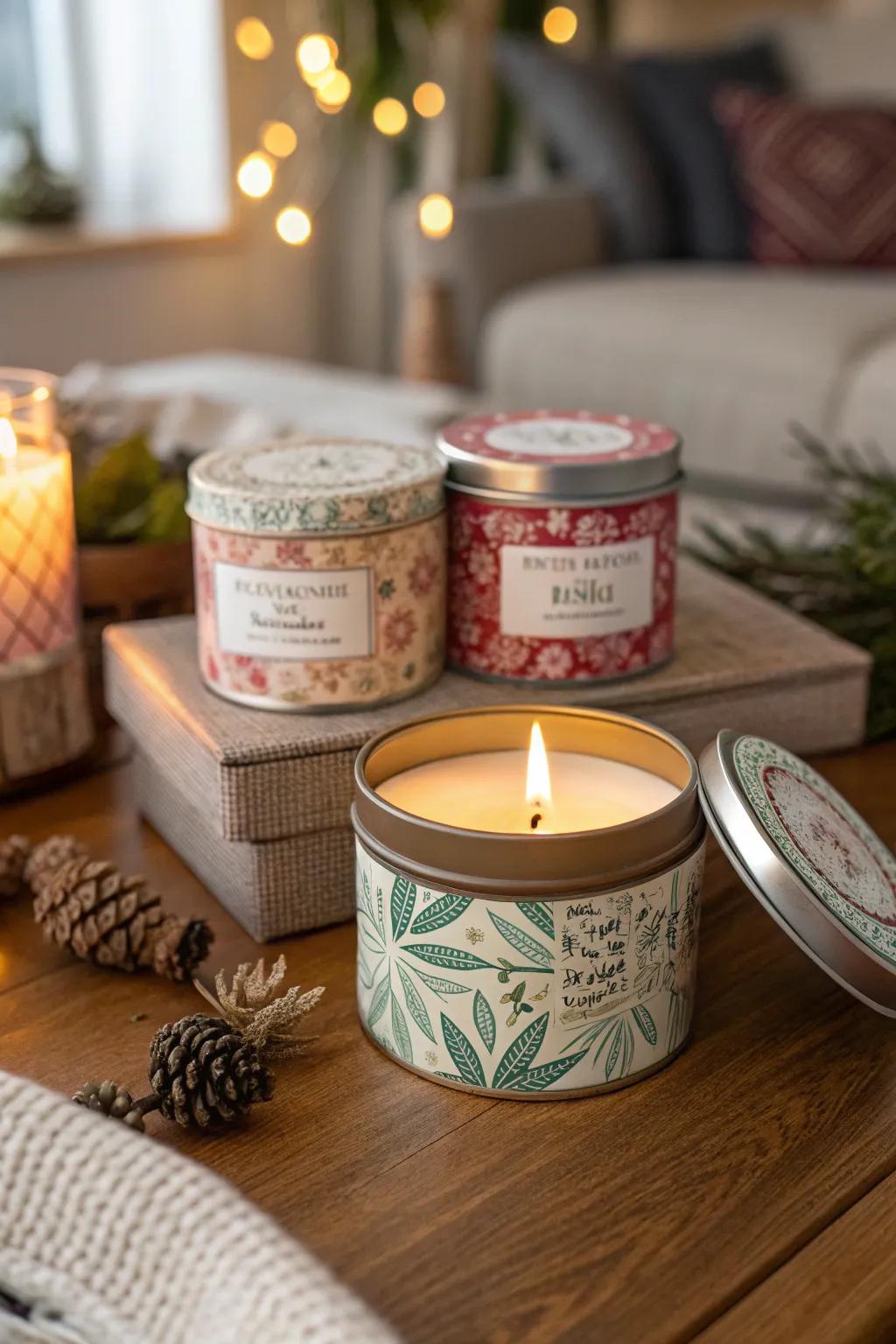 Bespoke aroma tins that evoke warmth and precious memories.