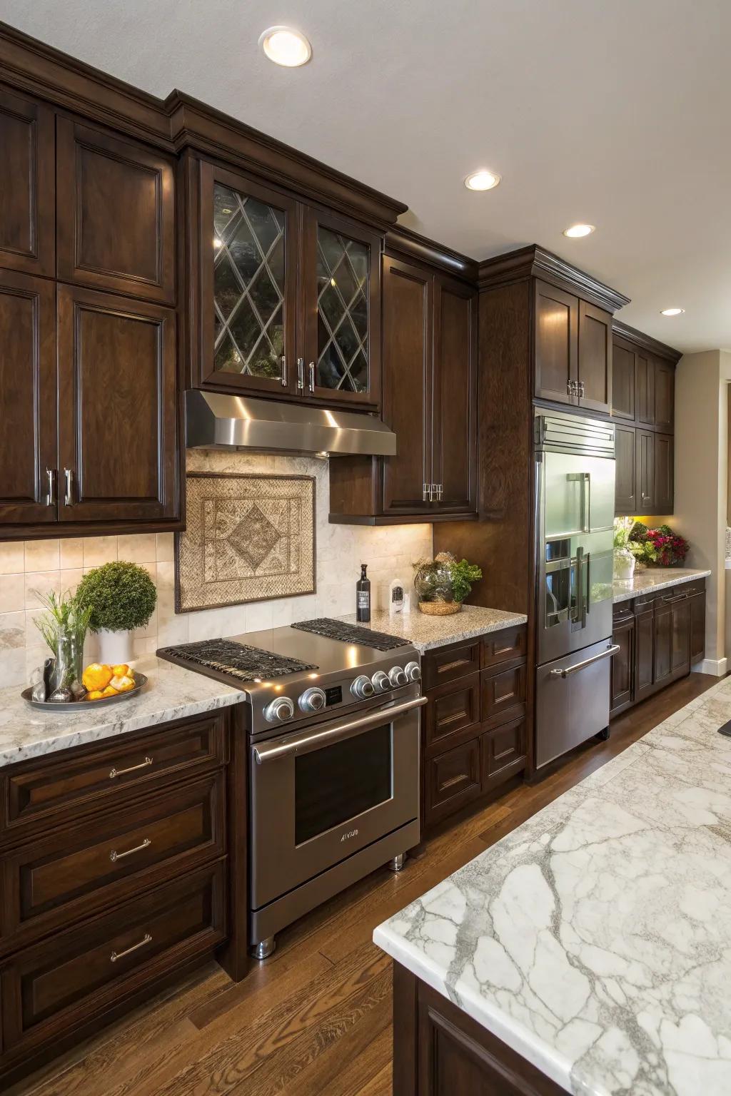 Timber cabinets bring a rich, ageless charm to modern kitchens.