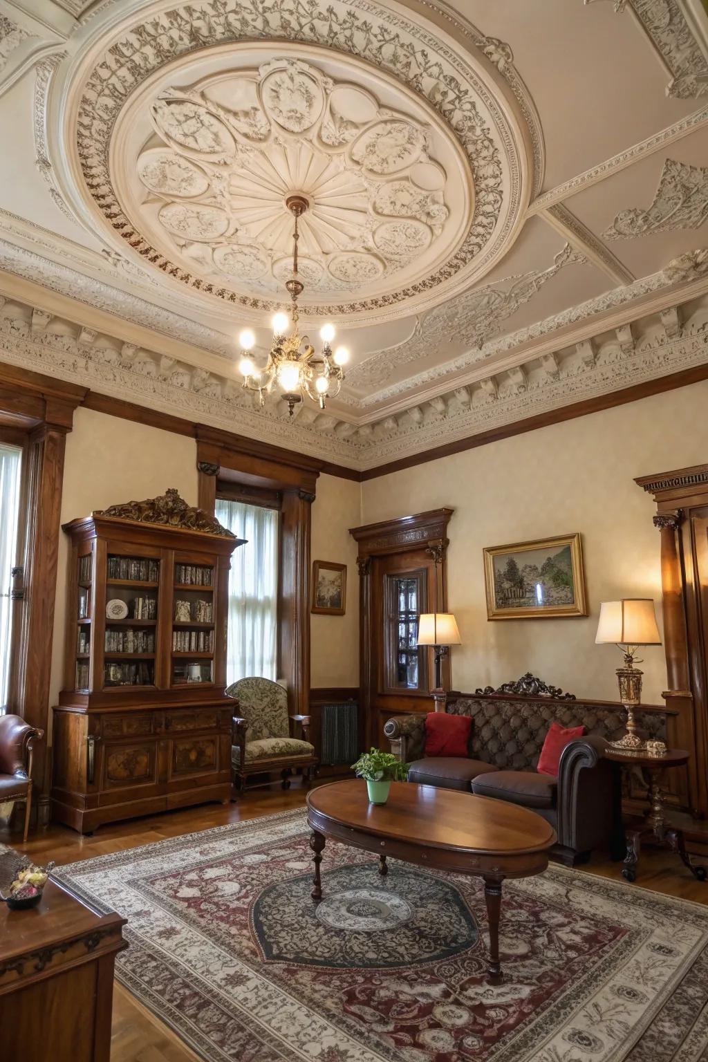 Detailed accents channel Victorian allure into any space.