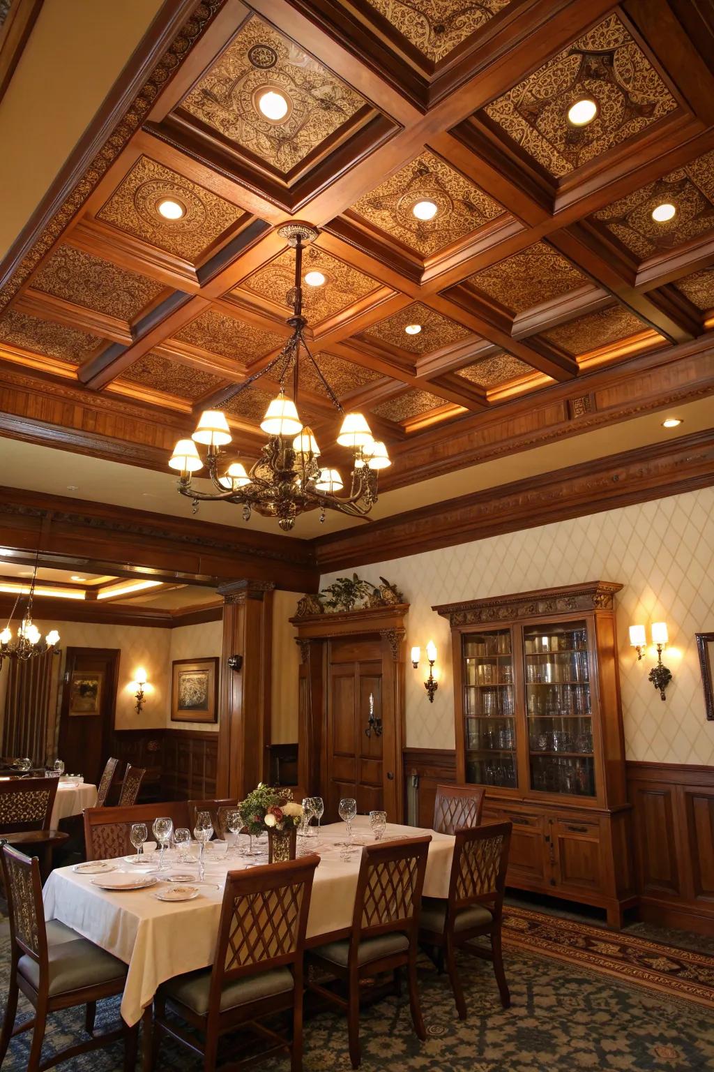 Vaulted panel ceilings infuse any space with charm and structural intrigue.
