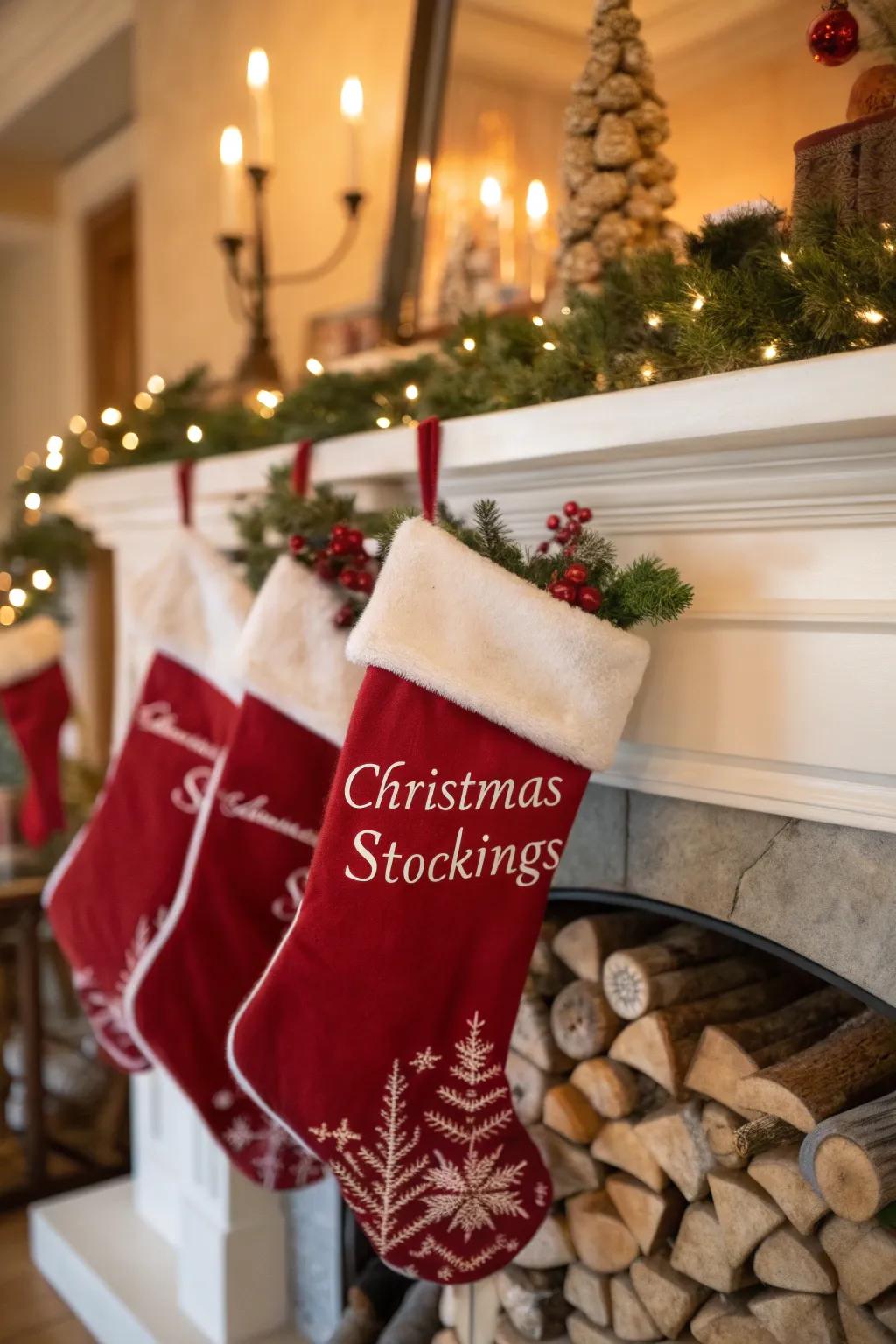 Personalized stockings provide a unique and heartfelt nuance to your holiday ornaments.