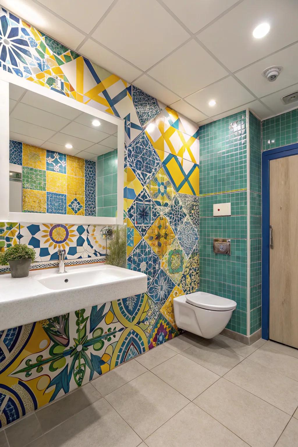 Stunning tile designs transforming your bathroom into an art haven.