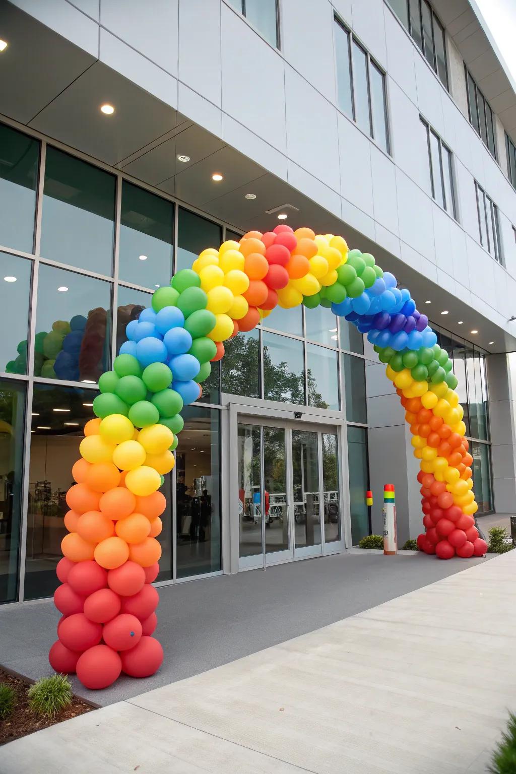 Greet your visitors with a lively balloon arch
