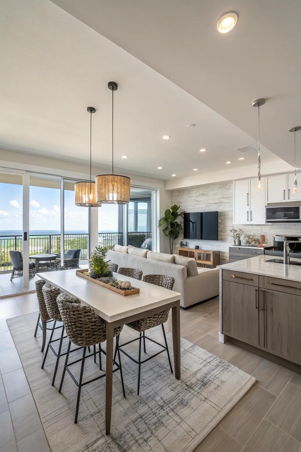 Open-concept condo that feels spacious and connected