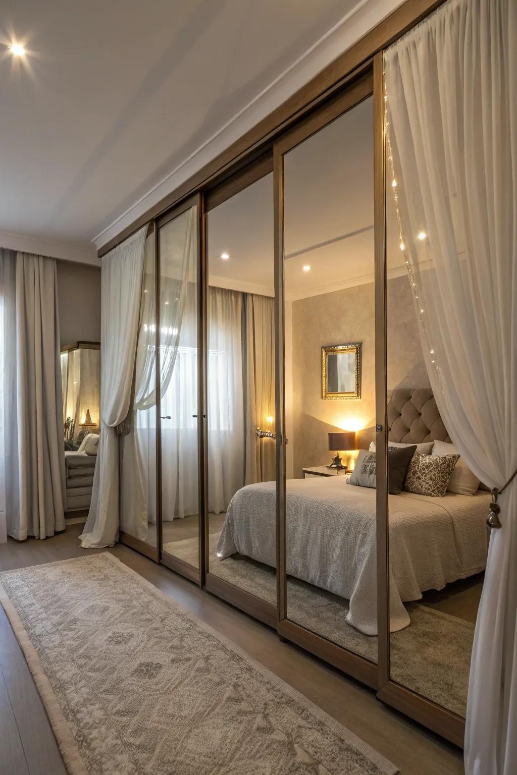 Elegant sheer drapes bring sophistication while softening the aesthetic.