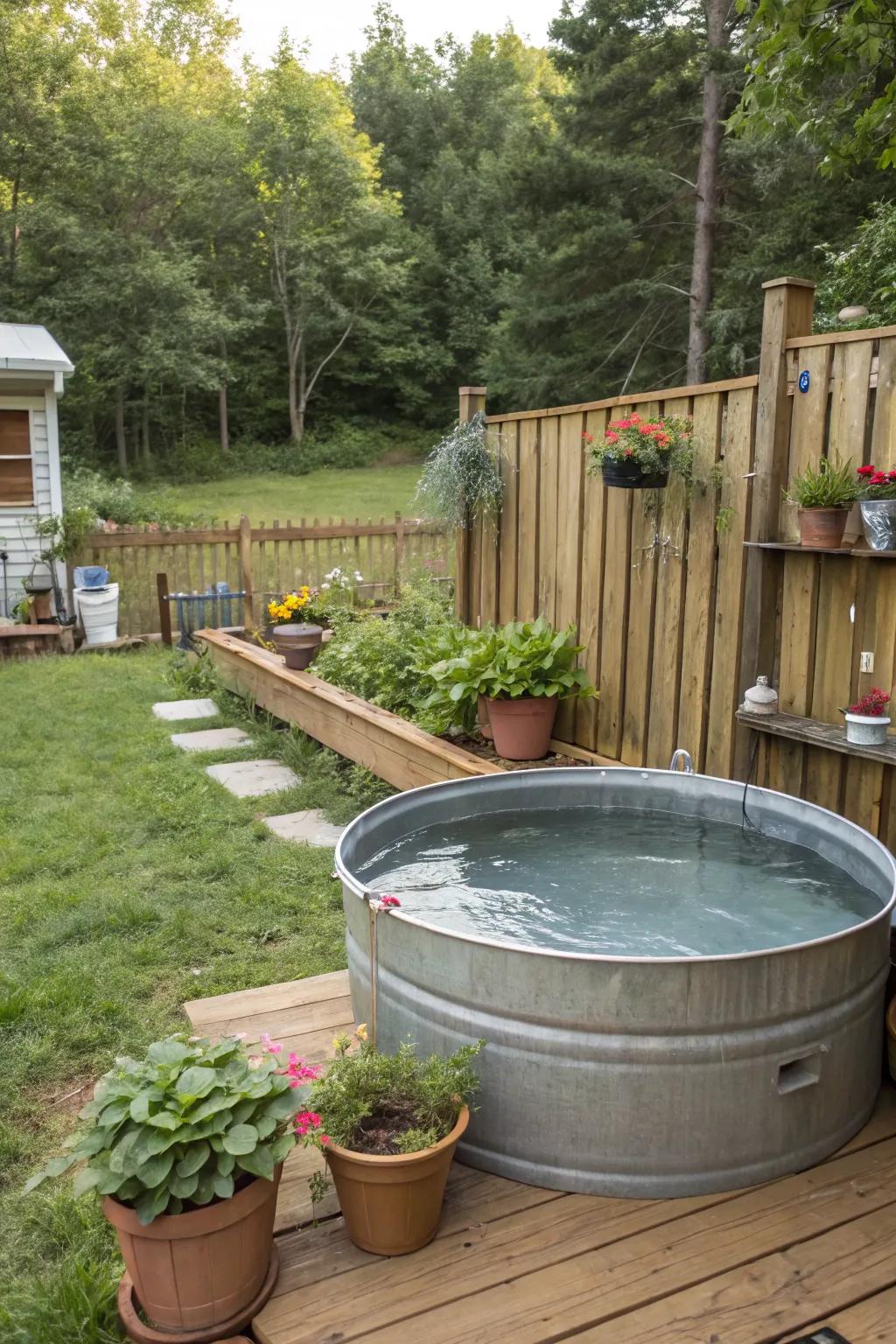 The classic container pool: a simple yet elegant complement to any backyard.