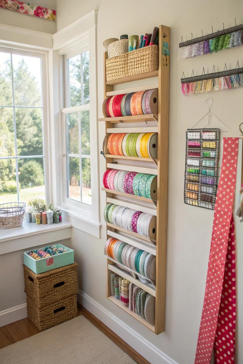 Vertical storage options make the most of limited area.