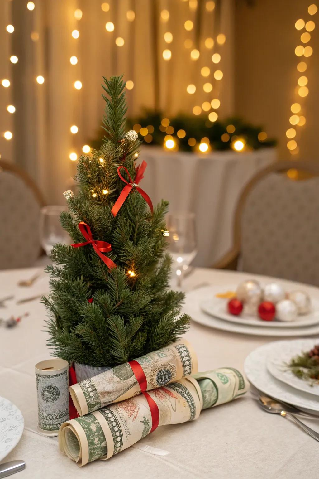 Transform a simple tree into a joyous money spectacle.