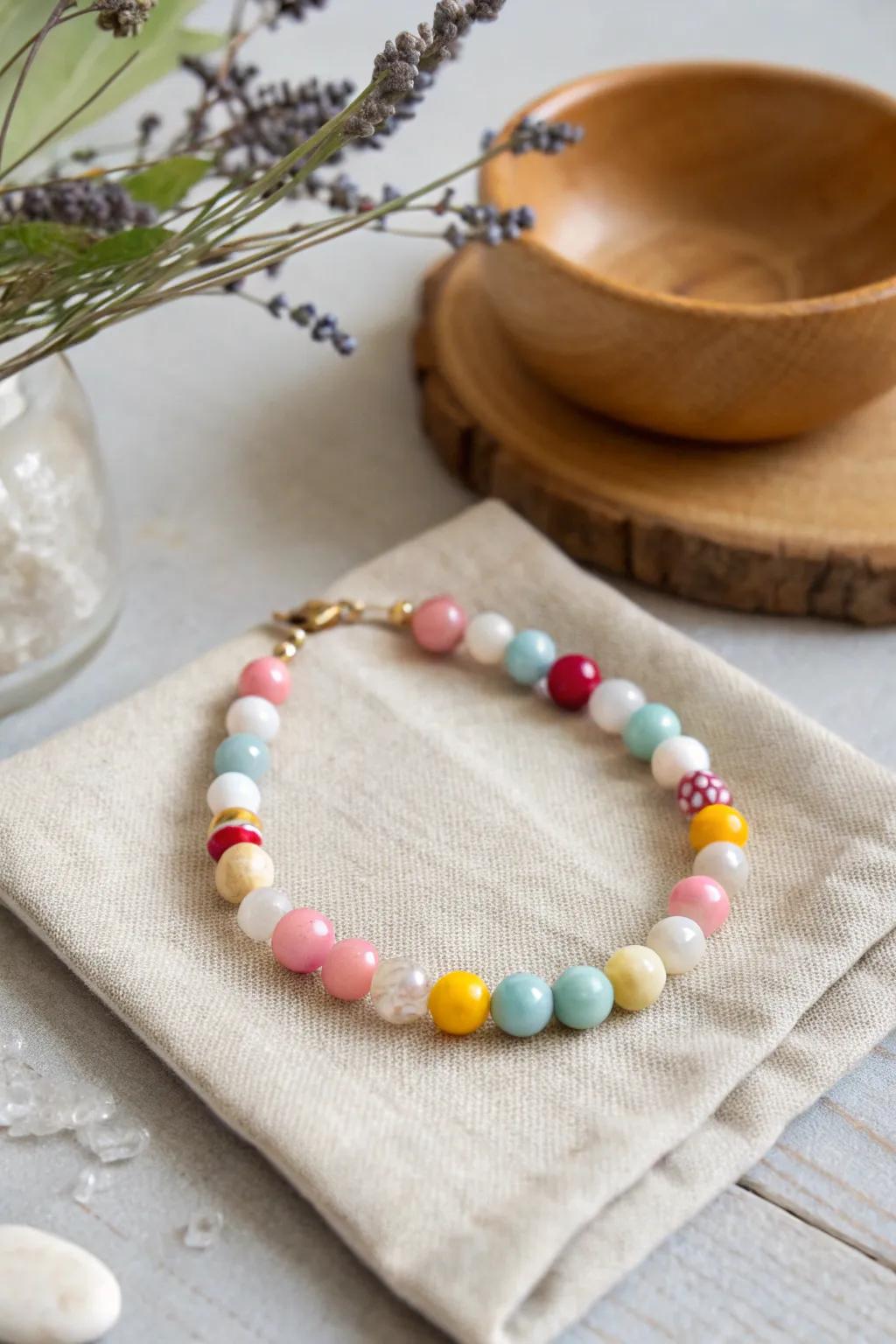 Express your exuberant personality with a daring color fusion armlet that brings a burst of happiness to your look.