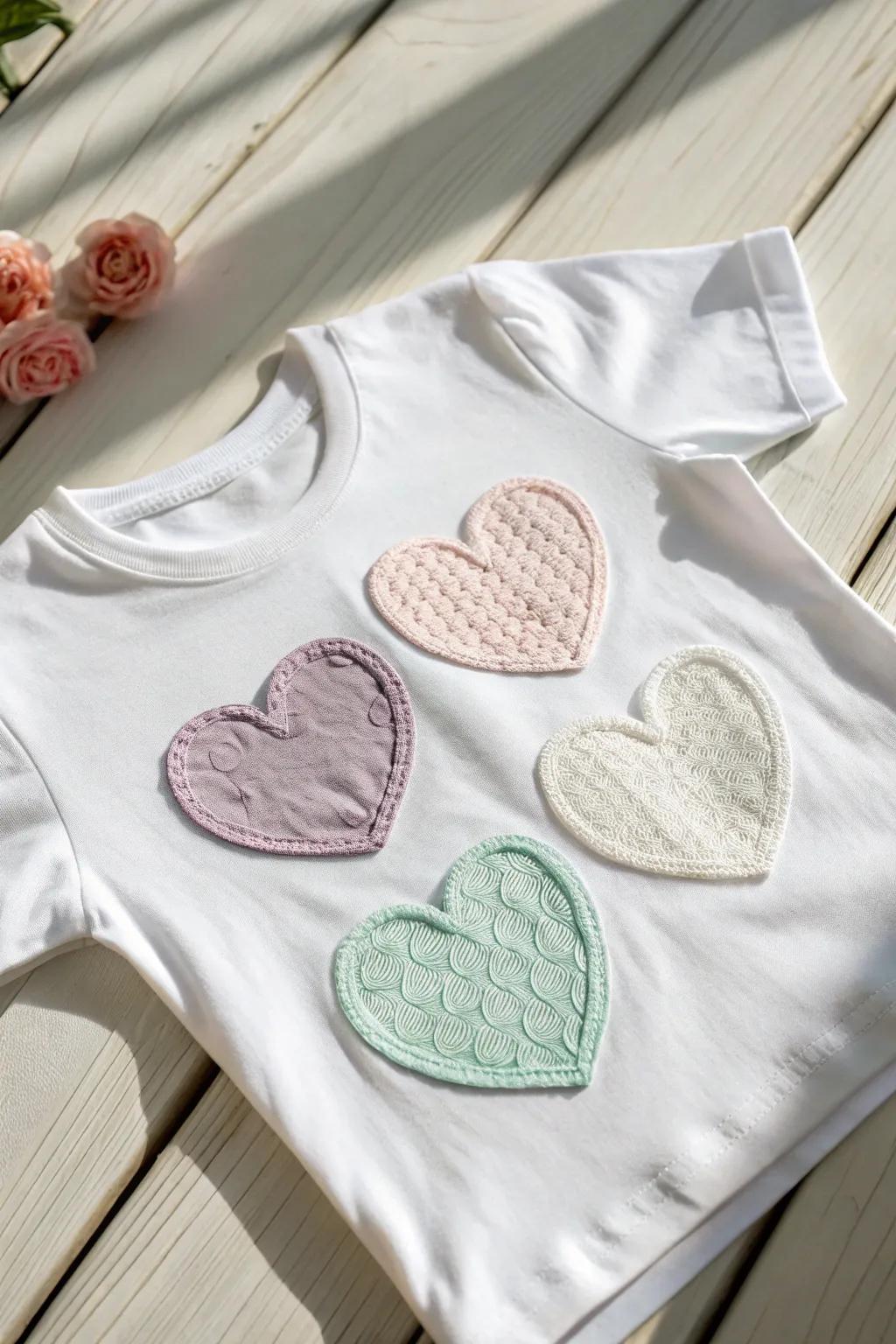 Weave your affection with a Heart-Adorned Tee: Understated, stylish, and brimming with character.