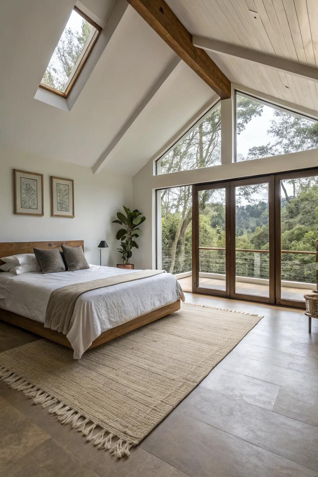 Unlock your room's full potential with a bed positioned diagonally.