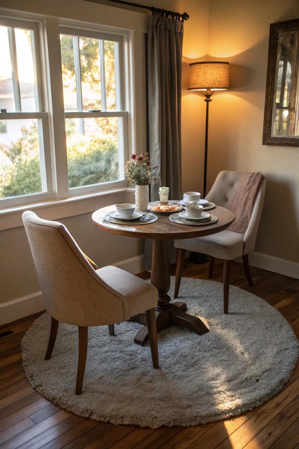A cozy breakfast nook perfect for leisurely mornings.