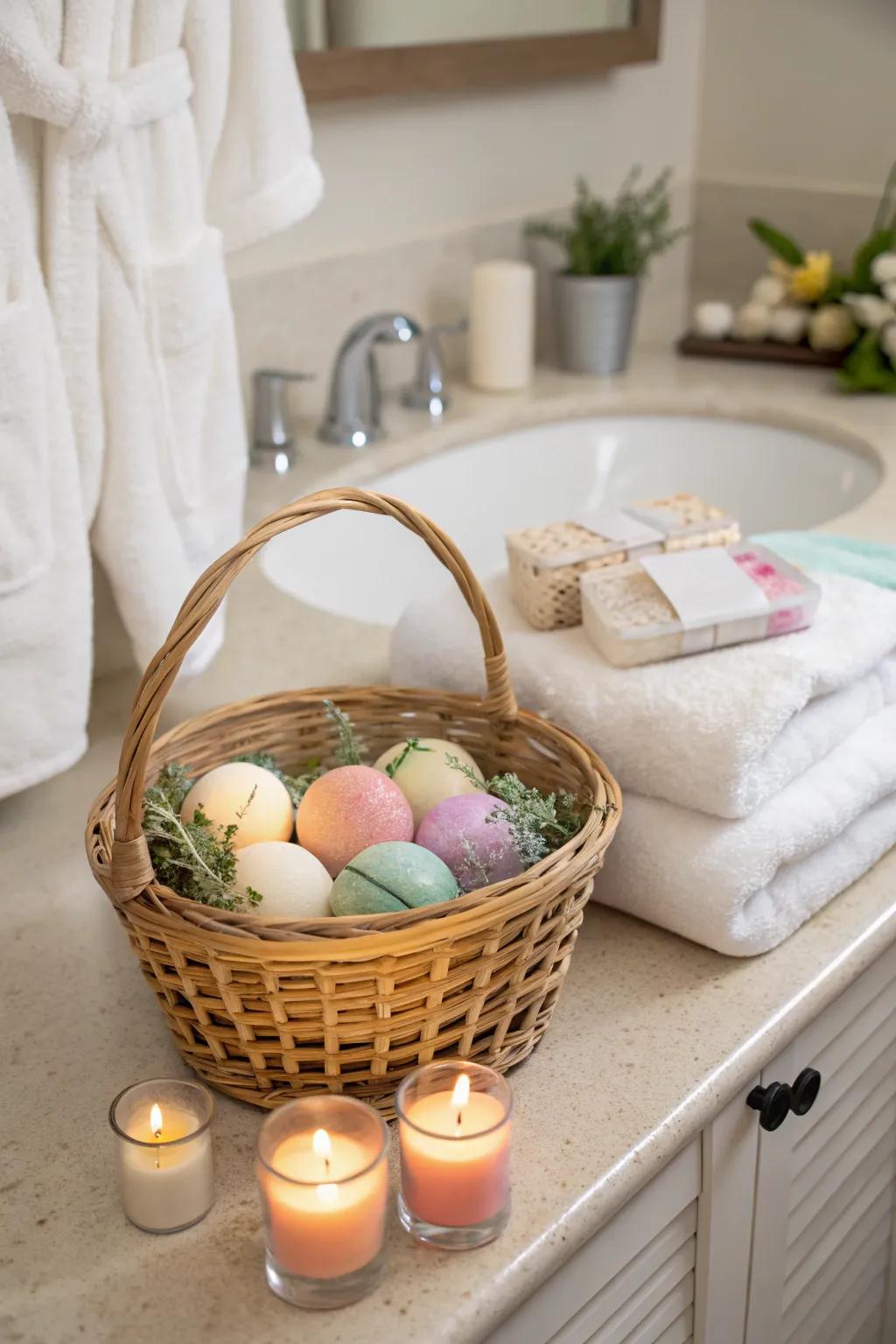 A spa-inspired Easter basket made for ultimate relaxation.