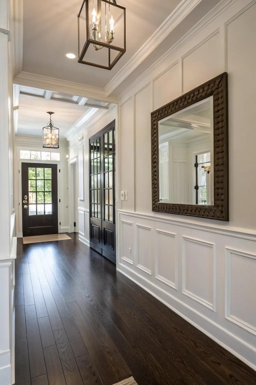 Paneling lends enduring grace to any entryway.