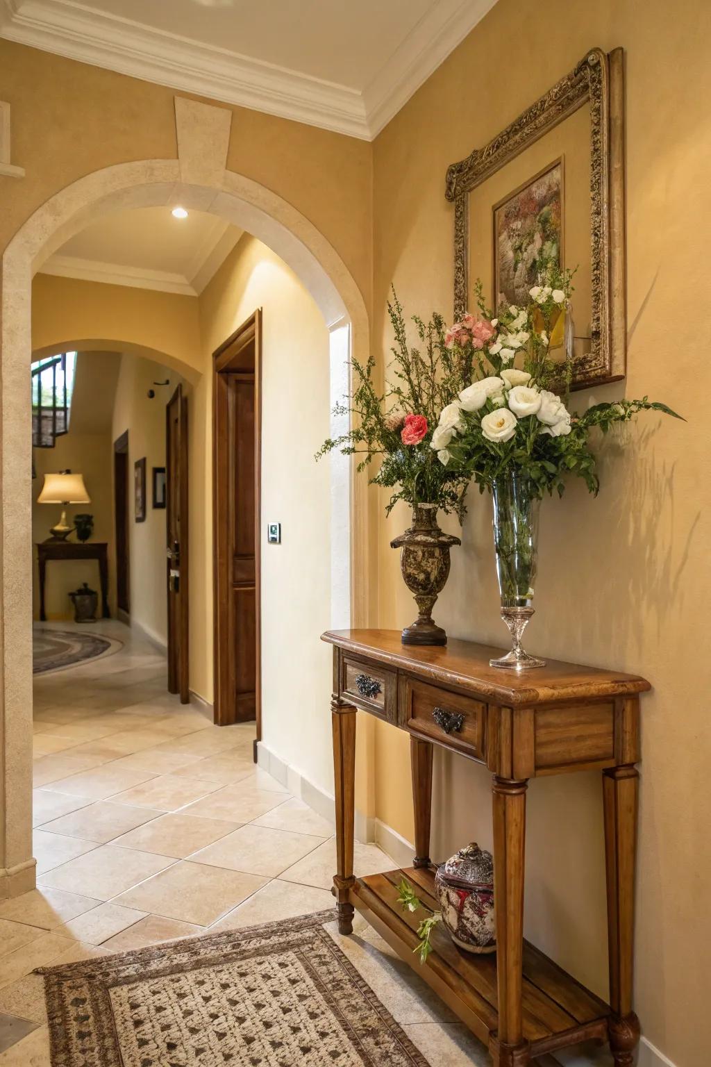 Conjure a snug ambiance with tender tan shades.