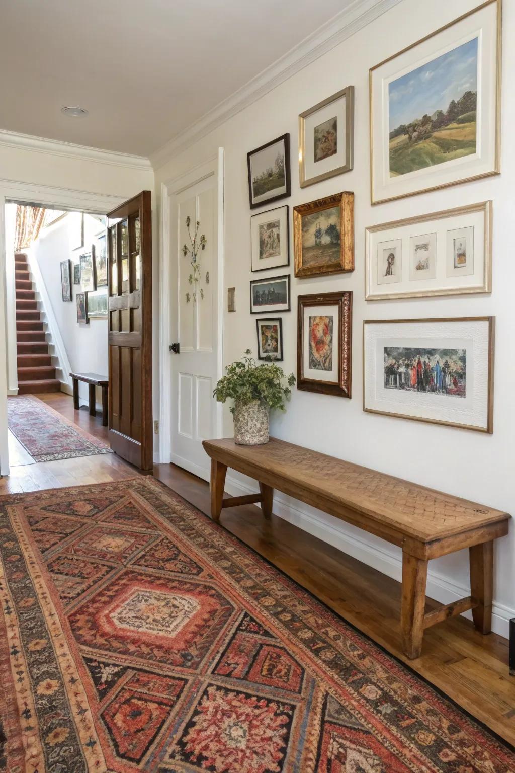 A reclaimed Serendipity rug enhances your entryway with elegance and history.