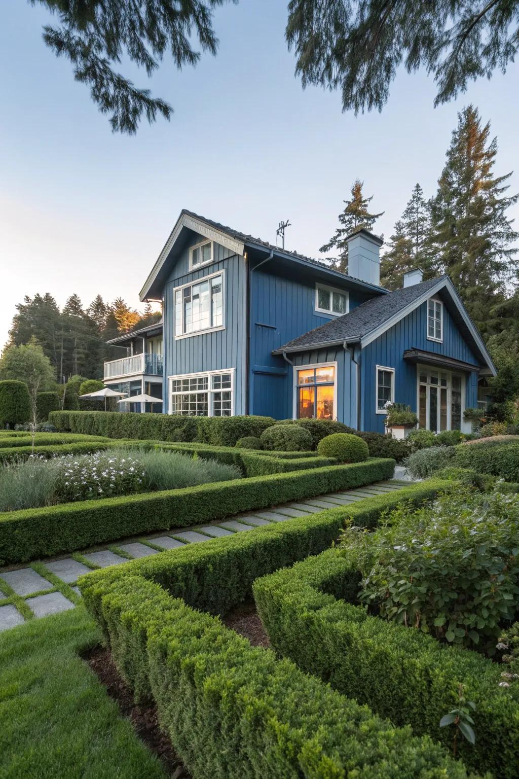 A visually appealing combination of striking blues and grays for a contemporary aesthetic.