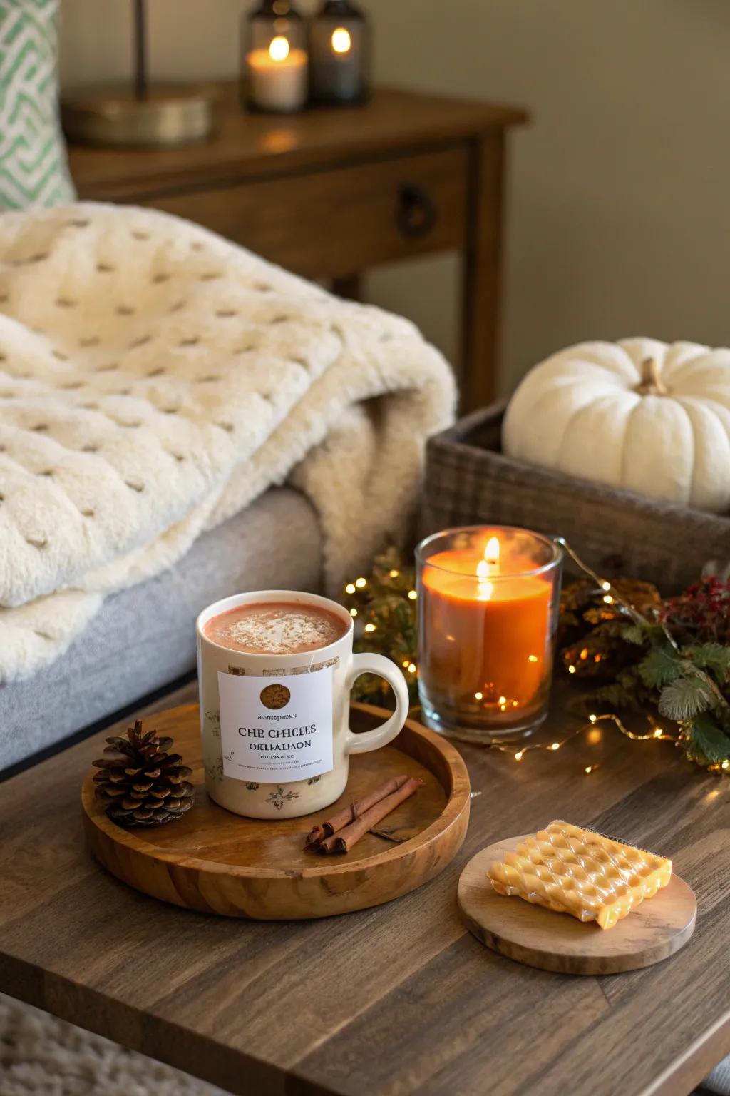 A cozy hygge gift set ideal for a snug fall evening.
