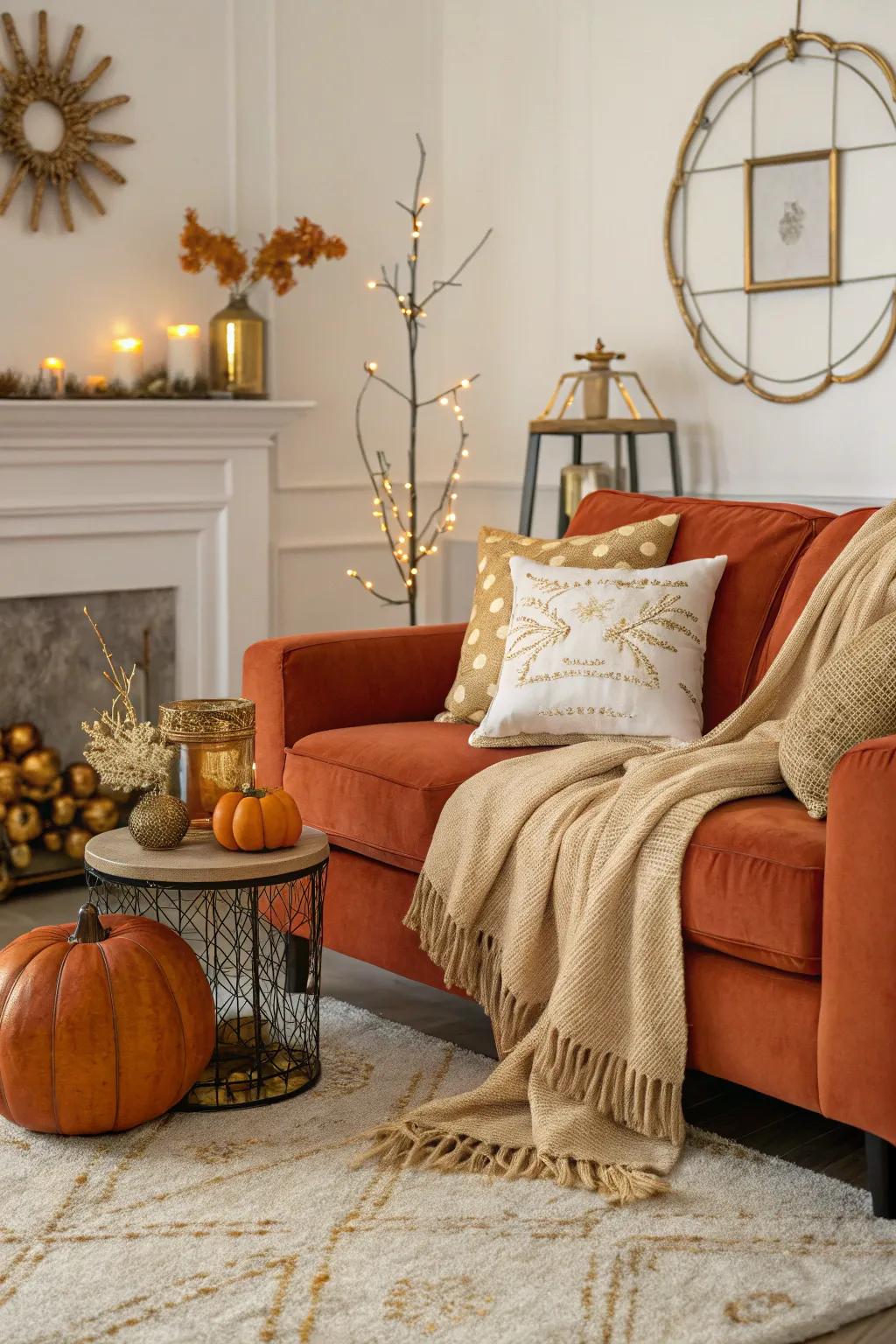 Embrace warm pumpkin spice hues in your decor.