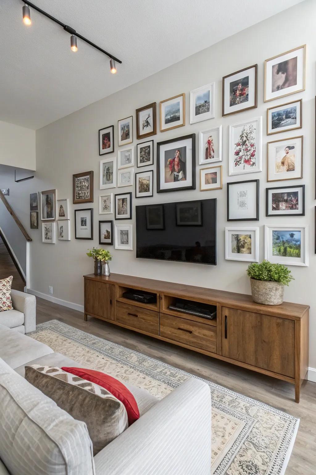 A gallery wall that turns family memories into art.