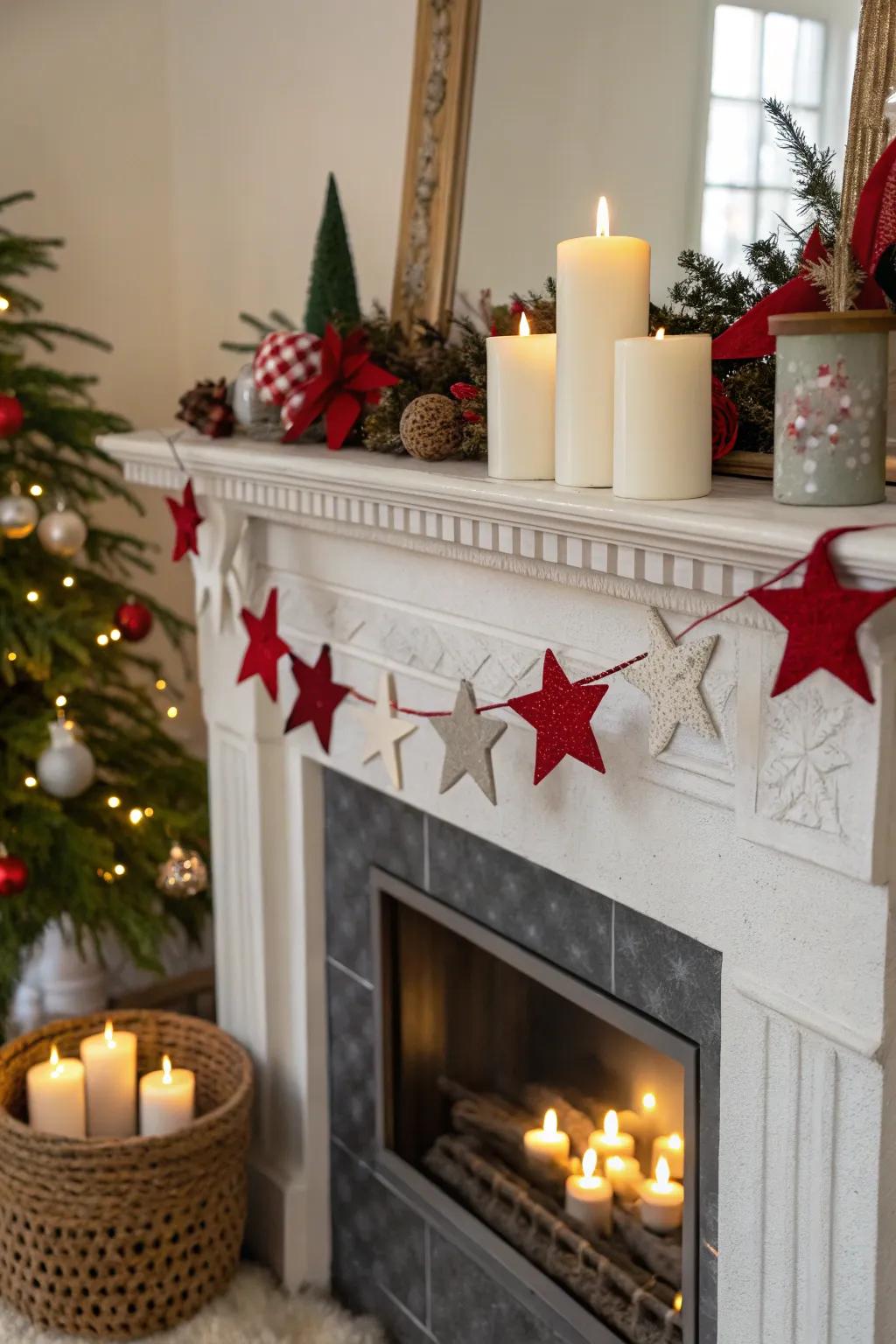During the festive season, felt star garlands give your home a festive shine.