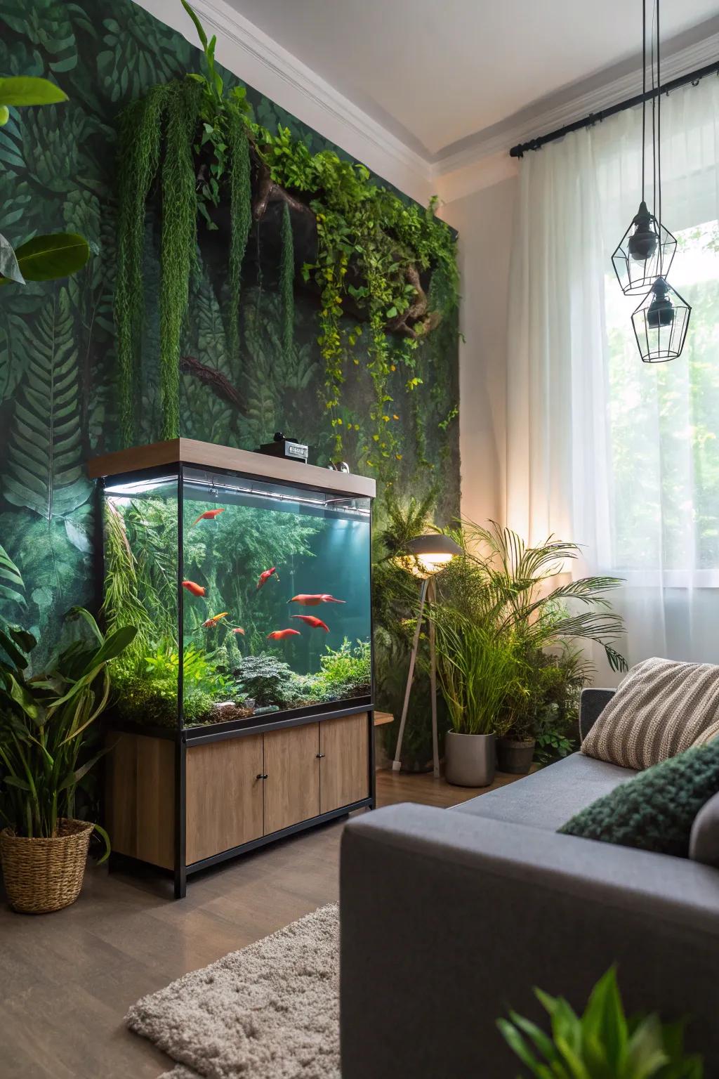 Convert your aquarium into a lush, tropical rainforest getaway.