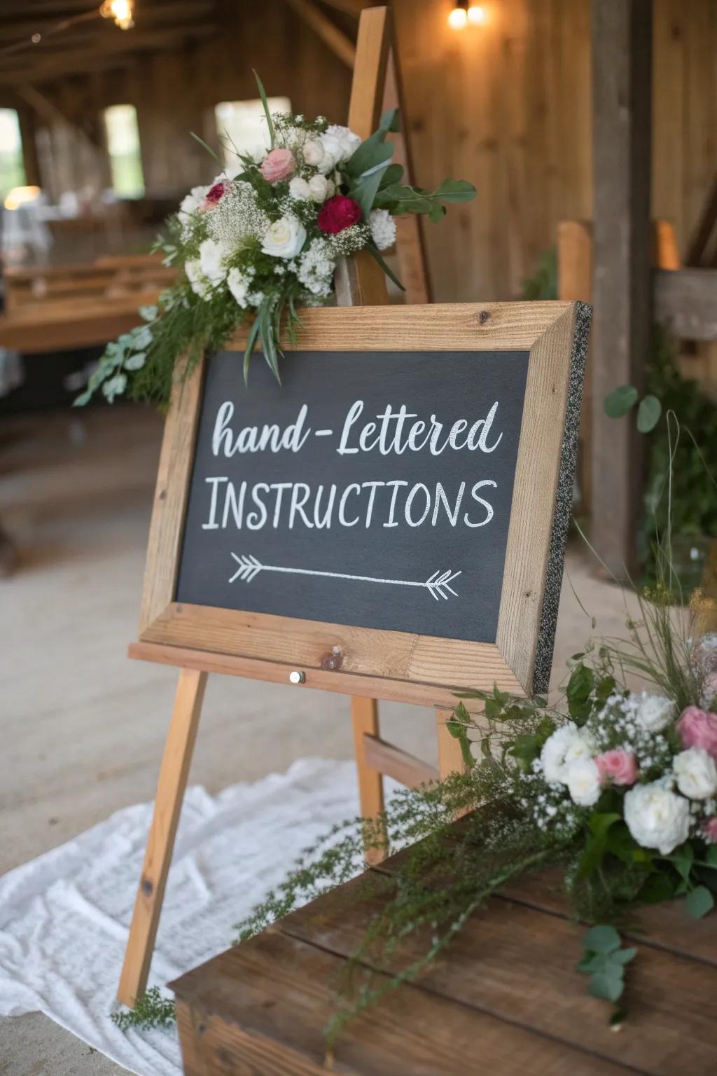 Mark-it-Dark signs contribute a country charm to your flower setting.