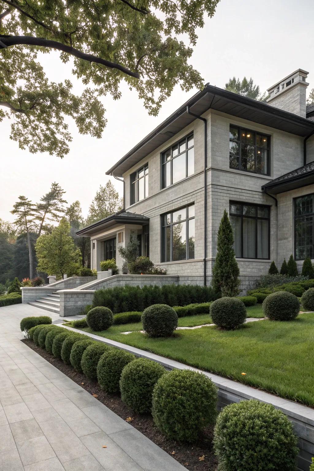 Gray is a versatile option that complements contemporary home designs.