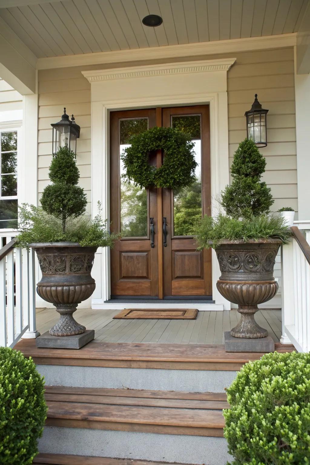 Harmony is essential to an elegant and balanced entrance.