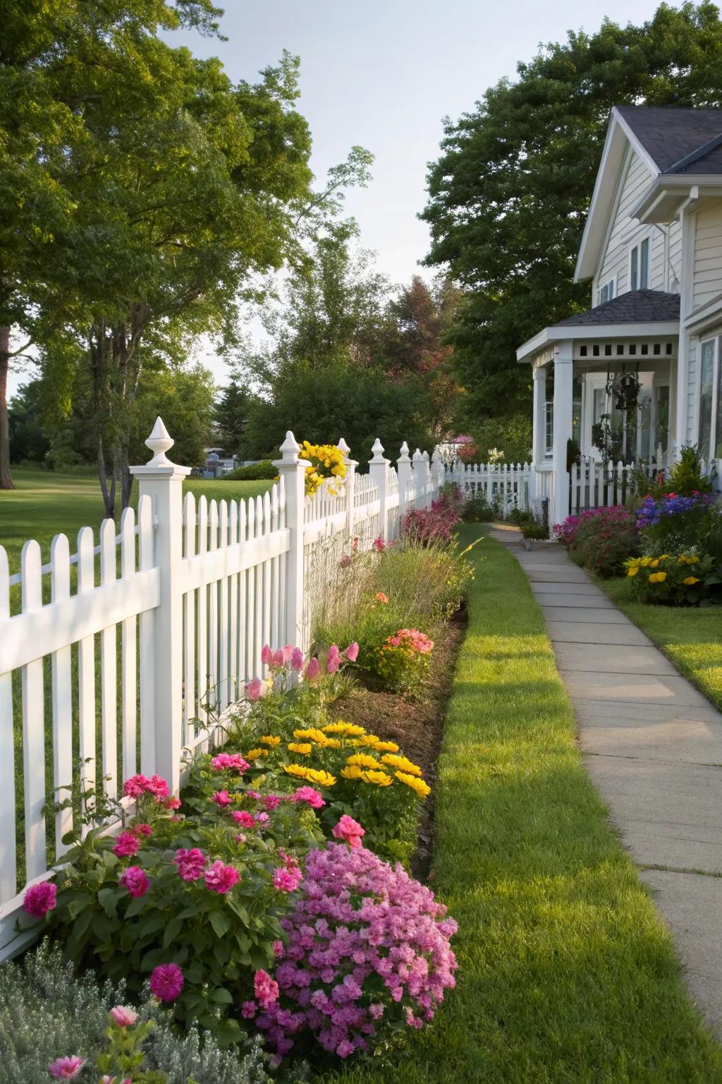Eternal charm with a quintessential white picket fence