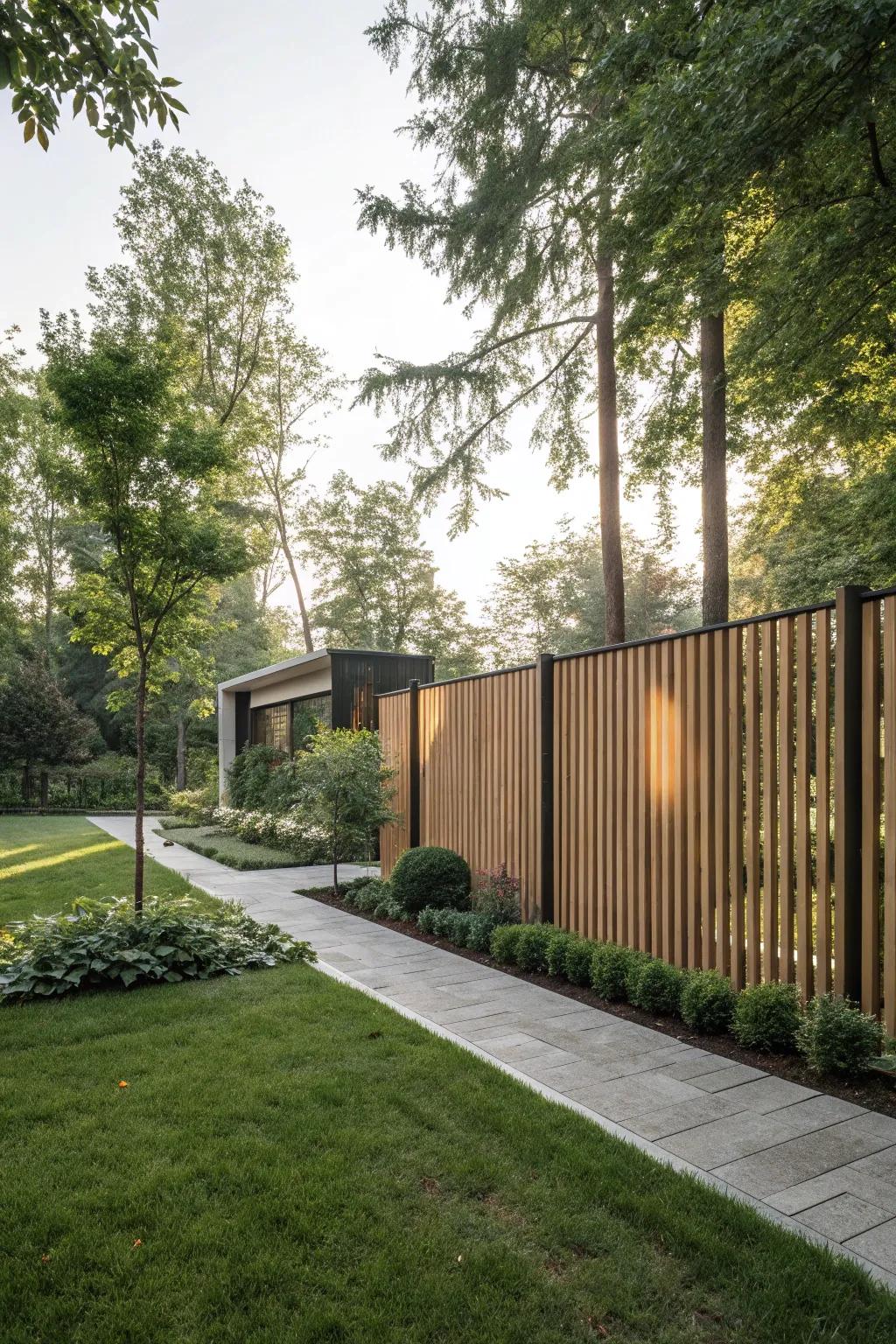 Timber fences present a traditional solution for front garden privacy.