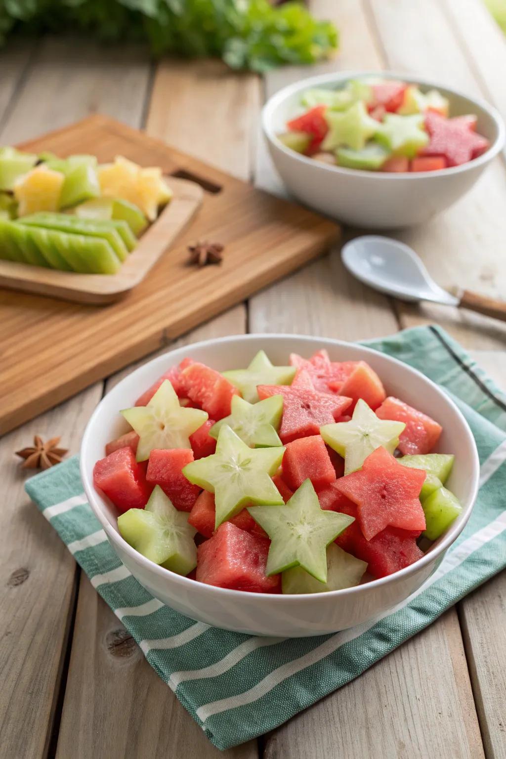 Star-shaped fruits bring a magical touch to any fruit salad.